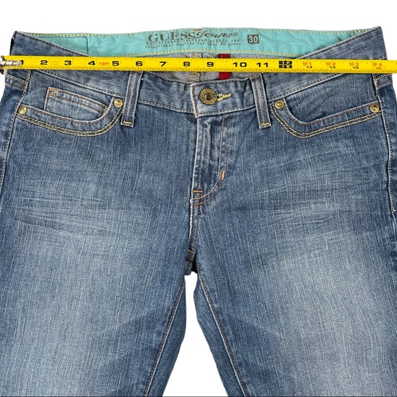 Guess Jeans size 30 flare leg, rainbow designs on back pockets, great condition - Picture 8 of 11